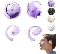 Lovelycat Bluetooth Earphones Small Coconut Ball Bluetooth Earphones Wireless Bluetooth Earphones 3D Stereoscopic Floating Bluetooth Earphones (Purple)