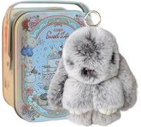 Lovelycat Bunny lulu Keychain，Bunny lulu Keychain With Exquisite Box,Handmade Soft Bunny Pompom Charms,Bunny Keychain Plush，Cute Bunny Keychain for Women