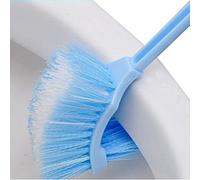 LovelyLifeAST Portable Double Sided Toilet Brush Plastic Long Handle Bathroom Scrub Cleaning Brush [Energy Class A]