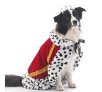 Lovelyshop pet serial Lux Fur Cat Dog Cloak for Halloween costumes, King Queen prince and princess cosplay-L