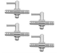 Lovelysp Aquarium Metal Gang Valves Fish Tank Air Flow Control Lever Pump Air Flow Distributor Splitter for Air Pump for Aquarium Tanks 4PCS (1.18inch)