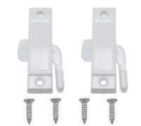 Lovelysp Window Sash Lock F2590 Window Sash Lock with Screws for Upper and Lower Windows and Horizontal Sliding Windows (White) 2PCS