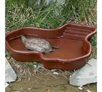 lovemetoo Tortoise Water Bowl | Tortoise Water Dish | Tortoise Accessories Tortoise Bath | Turtle Pool | Turtle Bathing Dish With Bottom Drainage | Reptile Bathing Tub For Turtle Gecko For Backyard