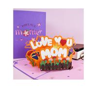 (Lovemom) Happy Mother's Day greeting card 3D three-dimensional creative holiday blessing card