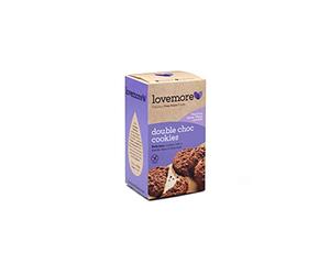 Lovemore Gluten and Wheat Free Double Chocolate Cookies 150 g (Pack of 6)