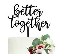 LOVENJOY Better Together Cake Topper Wedding Cake Decorations for Romantic Wedding Bridal Shower Engagement Mr and Mrs Party Decoration, Gift Boxed