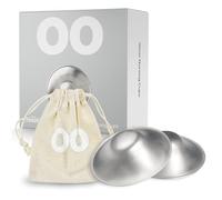 LoveNoobs Silver Nipple Shields, Silver Nursing Cups, X-Large, Silver Cups for Nursing Newborn Babies, Silver Nipple Covers Breastfeeding Essential, Nickel-Free, Silver Cups Breastfeeding with Pouch