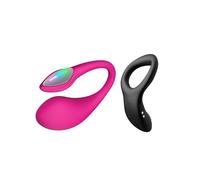 LOVENSE Diamo Vibrating Penis Cock Ring for Men Prostate Massager+LOVENSE Lush 4 Wearable G-spot Vibrator Adult Sex Toys & Games with LED Light