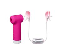 LOVENSE Fizz Clit Sucker & Gemini Nipple Clamps App Controlled Vibrator | TwinAir Suction & Tapping, Dual Vibrators, Wearable Nipple Vibrator, Rechargeable, IPX7 Waterproof, Custom Modes