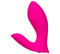 Lovense Flexer - app-controlled 2-in-1 knicker vibrator with G-spot and clitoral stimulation (pink)