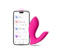 LOVENSE Flexer Bluetooth Butterfly Vibrator with App Controlled, Wearable Remote Vibrator for Clitoral G-Spot, Sex Toys for Women Couples, Unlimited Custom Vibration Modes Pink