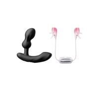LOVENSE Gemini Vibrating Nipple Clamps Adjustable Nipple Stimulator for Women Men Couple Play+LOVENSE Edge 2 Prostate Massager Vibrator Sex Toys for Men
