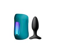 LOVENSE Gush 2 Motion & Hush 2 App Controlled Sex Toy Vibrators for Couples | Automatic Male Masturbator, Vibrating Butt Plug 3.8cm Anal Vibrator, Cock Ring, Powerful Vibration, IPX7 Waterproof
