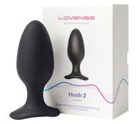 LOVENSE Hush 2 L - Rechargeable Small Anal Vibrator (57mm) - Black