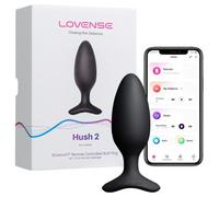 Lovense Hush 2 M - App-controlled anal vibrator (45 mm, black)