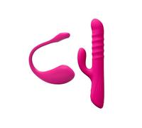 LOVENSE Lush 2 Wearable G Spot Vibrator App Remote Control Sex Toy + LOVENSE Velvo Rabbit Vibrator with Rotating Beads, Powerful G-Spot & Clit Vibrator for Women