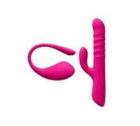 LOVENSE Lush 3 Wearable G-Spot Vibrator App Remote Control Sex Toy + LOVENSE Velvo Rabbit Vibrator with Rotating Beads, Powerful G-Spot & Clit Vibrator for Women