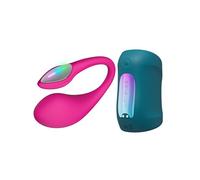LOVENSE Lush 4 App Control Wearable G-spot Egg Vibrator for Women+LOVENSE Gush 2 Automatic Male Masturbator,Penis Male Vibrator & Oscillation for Men