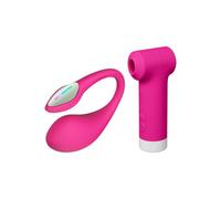 LOVENSE Lush 4 App Controlled Wearable Vibrator Love Egg for Women + LOVENSE Fizz Dual-Head Clit Sucker, App-Controlled Suction&Tapping Vibrato