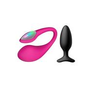 LOVENSE Lush 4 Remote Control Wearable G-spot Egg Vibrator for Women + LOVENSE Hush 2 1.75in Butt Plug Anal Vibrator for Women, Couple