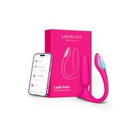Lovense Lush Anal App Controlled Slim Vibrating Butt Plug - Pink Pink