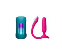 LOVENSE Lush Anal Vibrating Butt Plug Sex Toys with LED Light, Beginners-Friendly+LOVENSE Gush 2 Automatic Male Masturbator Stroker, Vibrating & Oscillating Penis Massager Cock Ring