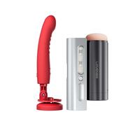 LOVENSE Mission 2 G-Spot Vibrator with Adjustable Suction Cup + Lovense Solace Pro Automatic Male Masturbator, App Remote Control Interactive Sex Toys for Couples Pleasure