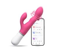 LOVENSE Nora Rabbit Vibrator, Bluetooth App Controlled Vibrator Powerful Wireless Vibrating Stimulator for Women Sex Adult Toys, Unlimited Custom Vibration Modes