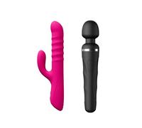 LOVENSE Velvo Rabbit Vibrator with Rolling Beads, Powerful G-Spot & Clit Stimulator for Women + LOVENSE Domi 2 App Remote Control Vibrator Wand Massager