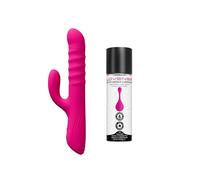 LOVENSE Velvo Rabbit Vibrator with Rotating Beads, Powerful G-Spot & Clit Stimulation for Women + LOVENSE Personal Lubricant Water-Based Lube