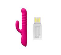 LOVENSE Velvo Rabbit Vibrator with Rotating Beads, Powerful G-Spot & Clit Vibrator for Women + LOVENSE Dongle USB Bluetooth Adapter for PC Laptop Desktop Computer