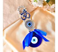 LOVENSPIRE Evil Eye Hanging Decoration Om Design Evil Eye Decor for Living Room Bedroom Office Car Hanging Turkish Nazar Amulet Door Wall Hanging Ornament for Good Luck Pendant Charm Gift (6 Inch)