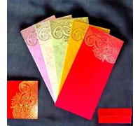 LoveNspire Paisley Shagun Money Envelopes, Lucky Cash Gift Envelope, Gifts Card Holder,currency, Tip Evenvolopes, Eid Diwali Christmas Wedding Chinese Assorted 25