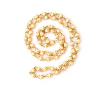 LOVENSPIRE Tulsi Mala Necklace 4.8mm Holy Basil Beads Tibetan Buddhist Rosary Tulsi Neck Mala with Gold Caps for Pooja Meditation Yoga Hare Rama Hare Krishna Prayer Beads, 4.8 mm x 12 inches, Tulsi