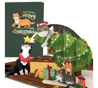 Lovepop® 3D Pop-Up Card for Christmas, Special Cats Christmas Card, Handmade Greeting Card with Cat Motif, 3D Folding Card for Cat Lovers