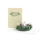 Lovepop Christmas Candle - Pop-Up Xmas Card - Handcrafted 3D Festive Greeting Card - Special Heartwarming Winter Greeting, 5 x 7”