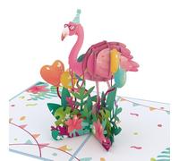 Lovepop Flamingo Birthday Pop Up Card - Birthday Card for Her - Handcrafted 3D Pop-Up Greeting Card - Unique Card, 5 x 7”