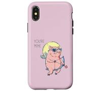 Lover Cherub, Cupids arrow cute pig, cute cupid pig mine Case for iPhone X/XS
