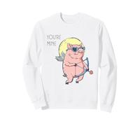 Lover Cherub, Cupids arrow cute pig, cute cupid pig mine Sweatshirt