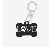 Lover Dog Paw Printing 1 Pc Dog Bone Shape Id Tags Double Sided with Key Ring Craft for Pets