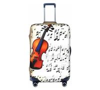 Lover Dog Paw Travel Box Protective Cover,Suitcase Cover,Travel Luggage Cover,Suitcase Protector Fits 18-32 In, Violin Sheet Music, M