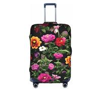 Lover Dog Paw Travel Box Protective Cover,Suitcase Cover,Travel Luggage Cover,Suitcase Protector Fits 18-32 In, Thug Life Flowers, L