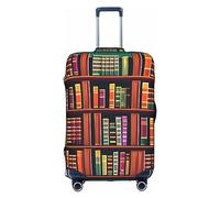 Lover Dog Paw Travel Box Protective Cover,Suitcase Cover,Travel Luggage Cover,Suitcase Protector Fits 18-32 In, Library Bookshelf, XL