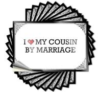 Lover Lettering Sticker Aesthetic Decals, Man Cave Decor Cute Pattern Design for Teacher Notebook | Cover Removable Vinyl I Love My Cousin By Marriage(12X18CM)