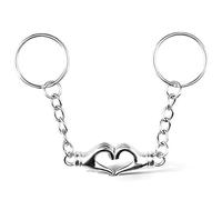 Lover Romantic Matching Couple Keyrings Valentine's Day for Him Her Personalised Heart Puzzle Promise Keychains Anniversary Birthday Gifts for Mum Dad Boyfriend Girlfriend Husband Wife Friend