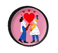 Lover’s Day Spare Tire Cover PVC Leather Spare Wheel Cover Dustproof Waterproof Jeep Tire Cover for 30inch Camper, RV Trailer, Truck, SUV Fit Diameter 28-34 Inch