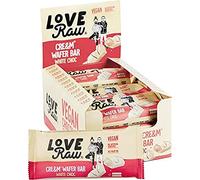 LoveRaw Cre&m® Wafer Bars • Vegan White Chocolate • Dairy-Free Vegan Chocolate Bar • Made in the UK • (12 x 45g)