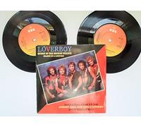 Loverboy - Loverboy Queen Of The Broken Hearts 2x7" CBS DA3705 EX/VG 1983 picture sleeve, double single, second record has 4-tracks and features three other bands - Journey: Chain Reaction, Loverboy: Lucky Ones, Aldo Nove: Fantasy, Saga: On The Loose