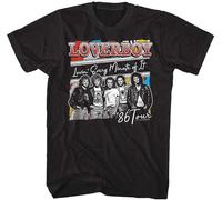Loverboy Lovin Every Minute of It 1986 Tour Mens T Shirt Album Concert Black 3XL