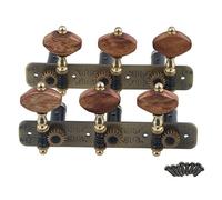 lovermusic 2 PCS Bronze 3R3L Tuning Keys Classical Guitar Heads Tuners Wooden Handl